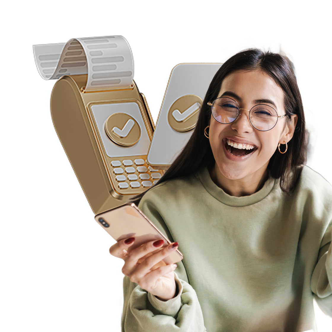 imagen mujer feliz tarjeta