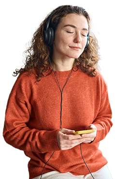 Mujer con audifonos