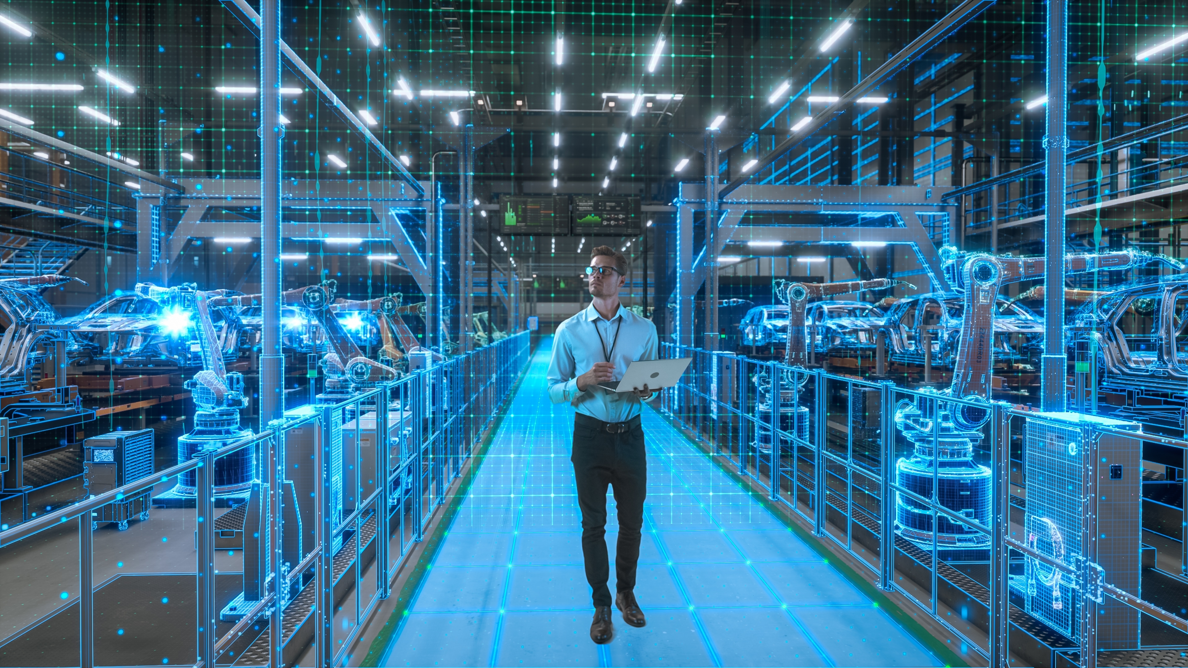 Ingeniero con tecnologia